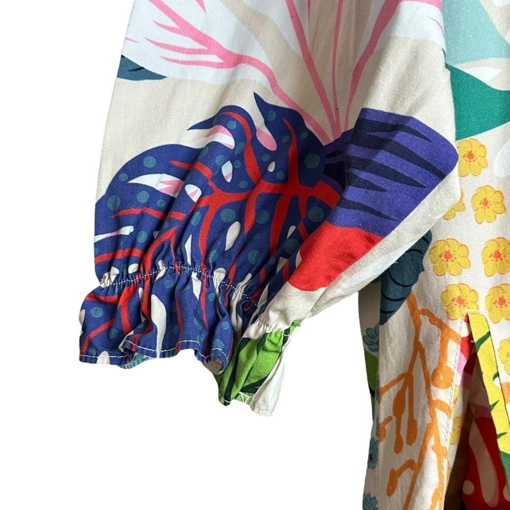 Maude Vivante Vanilla Forest Sasha Midi Dress Tropical Print Dress Size XS - Picture 6 of 13